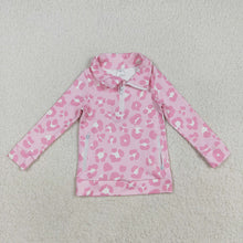 Load image into Gallery viewer, Baby Girls Pink Leopard Pockets Zipper Yoga Activite Jackets Top
