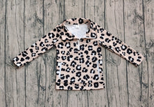 Load image into Gallery viewer, Baby Girls Long Sleeves Black Leopard Pockets Zipper Yoga Jackets
