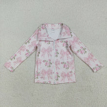 Load image into Gallery viewer, Sibling Baby Girls Long Sleeves Pink Floral Bows Hoodies Pullovers Tops
