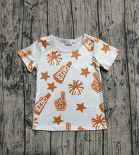 Load image into Gallery viewer, Baby Girls Short Sleeves Cheer Stars Team Tee Shirts Top
