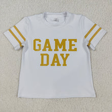 Load image into Gallery viewer, Baby Girls Vinyl Yellow Game Day Yoga Active Team Tee Shirts Top

