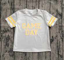Load image into Gallery viewer, Baby Girls Vinyl Yellow Game Day Yoga Active Team Tee Shirts Top
