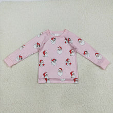 Load image into Gallery viewer, Baby Girls Pink Santa Snowflake Christmas Tee Shirts Top
