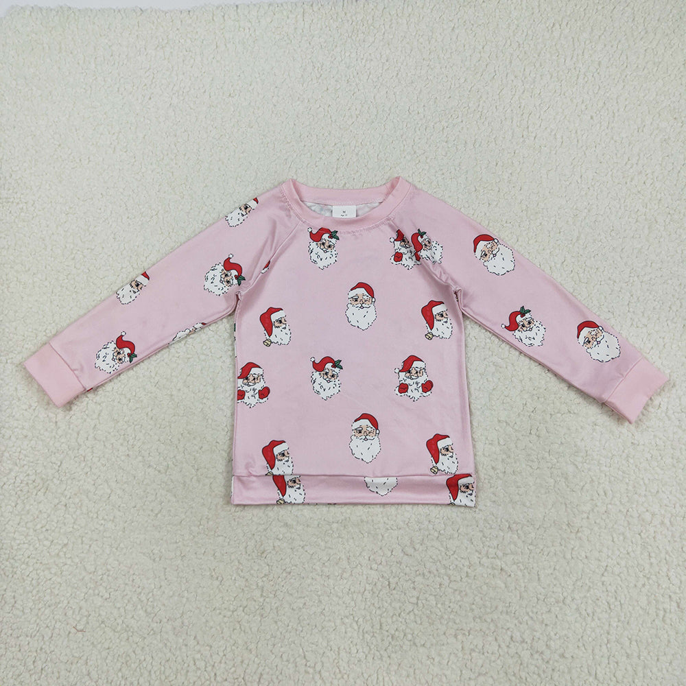 Baby Girls Pink Santa Snowflake Christmas Tee Shirts Top