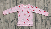 Load image into Gallery viewer, Baby Girls Pink Santa Snowflake Christmas Tee Shirts Top

