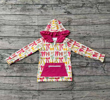 Load image into Gallery viewer, Baby Girls Long Sleeves Colorful Bows Stars Pockets Zipper Hoodies Tops
