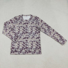 Load image into Gallery viewer, Adult Women Dark Gray Camo Southern Long Sleeve Tee Shirts Top
