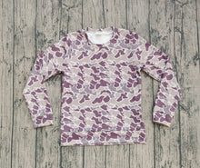 Load image into Gallery viewer, Adult Women Dark Gray Camo Southern Long Sleeve Tee Shirts Top
