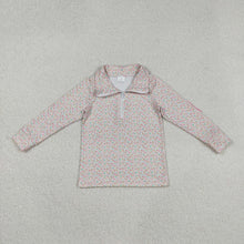 Load image into Gallery viewer, Baby Girls Long Sleeves Pink Floral Zipper Pullovers Tops
