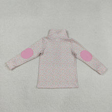 Load image into Gallery viewer, Baby Girls Long Sleeves Pink Floral Zipper Pullovers Tops
