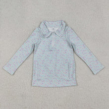 Load image into Gallery viewer, Baby Girls Small Floral Zipper Pockets Yoga Active Pullovers Top
