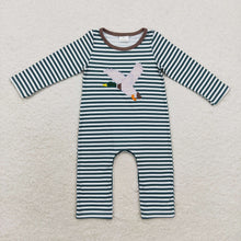 Load image into Gallery viewer, Sibling Baby Infant Boys Embroidery Hunting Long Sleeve Rompers
