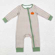 Load image into Gallery viewer, Sibling Girls Boys Pumpkins Rompers Bummie Outfits Clothes Sets
