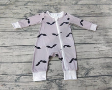 Load image into Gallery viewer, Baby Infant Boys Grey Halloween Bats Bamboo Rompers
