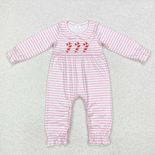 Load image into Gallery viewer, Sibling Baby Girls Christmas Candy Cane Rompers Clothes Sets
