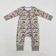 Load image into Gallery viewer, Baby Boys Camo Bamboo Pajamas Rompers Sibling Clothes Sets
