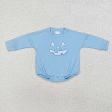Load image into Gallery viewer, Sibling Baby Boys Girls Embroidery Ghost Pumpkins Halloween Tee Shirts Top Rompers

