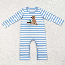 Load image into Gallery viewer, Sibling Baby Infant Boys Embroidery Hunting Long Sleeve Rompers
