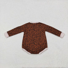 Load image into Gallery viewer, Baby Infant Girls Halloween Pumpkins Season Leopard Long Sleeve Rompers
