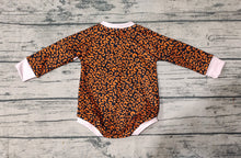 Load image into Gallery viewer, Baby Infant Girls Halloween Pumpkins Season Leopard Long Sleeve Rompers
