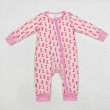 Load image into Gallery viewer, Family Mommy and Me Baby Girls Western Pink Boots Fur Pajamas Rompers
