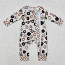 Load image into Gallery viewer, Baby Infant Girls Mama&#39;s Girl Flowers Bamboo Zip Rompers
