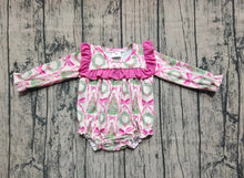Load image into Gallery viewer, Baby Girls Long Ruffle Sleeves Trees Bows Ruffle Rompers
