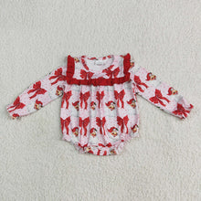 Load image into Gallery viewer, Sibling Baby Girls Chrsitmas Red Santa Bows Rompers Dresses Outfits
