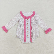 Load image into Gallery viewer, Sibling Embroidery Bows Pumpkins Baby Girls Leopard Fall Rompers Dresses Outfits
