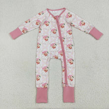 Load image into Gallery viewer, Sibling Boys Baby Girls Holiday Zipper Footie Rompers

