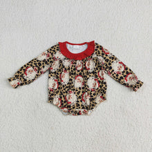 Load image into Gallery viewer, Sibling Baby Girls Christmas Leopard Santa Rompers Dresses Outfits
