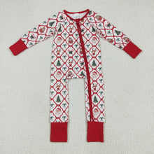 Load image into Gallery viewer, Sibling Baby Kids Trees Bows Checked Christmas Pajamas Sets Zipper Footie Rompers Blankets
