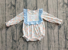 Load image into Gallery viewer, Baby Girls Long Sleeves Pumpkins Bows Ruffle Rompers
