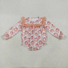 Load image into Gallery viewer, Sibling Baby Girls Fall Bow Pumpkins Rompers Outfits Clothes Sets
