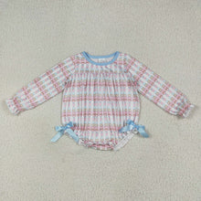 Load image into Gallery viewer, Sibling Baby Girls Christmas Soldier Top Blue Rompers Outfits
