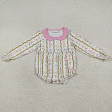 Load image into Gallery viewer, Baby Girls Christmas Gifts Floral Stripe Ruffle Rompers
