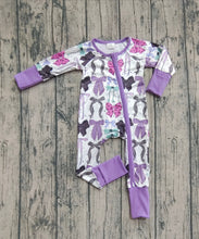 Load image into Gallery viewer, Baby Girls Long Sleeves Colorful Bows Zipper Rompers
