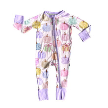 Load image into Gallery viewer, Baby Girls Colorful Bows Pumpkins Fall Zipper Footie Rompers

