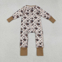 Load image into Gallery viewer, Baby Boys Footballs Stars Plaid Team Zipper Footie Rompers
