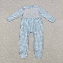 Load image into Gallery viewer, Sibling Embroidery Pumpkins Turkey Baby Infant Thanksgiving Fall Footed Rompers

