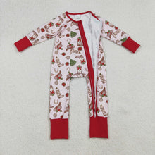 Load image into Gallery viewer, Sibling Baby Girls Boots Holly Trees Christmas Knee Length Dress Zipper Rompers Pajamas Sets
