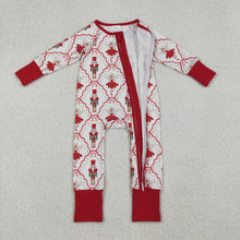 Load image into Gallery viewer, Sibling Baby Girls Bows Soldiers Dancers Checked Pant Christmas Pajamas Sets Zipper Rompers
