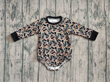 Load image into Gallery viewer, Baby Boys Dark Brown Camo Long Sleeve Southern Rompers
