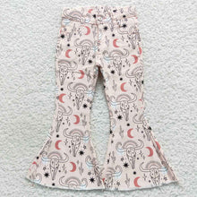 Load image into Gallery viewer, Sibling Baby Girls Western Bell Bottom Denim Jeans Pants
