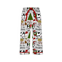 Load image into Gallery viewer, Adult Women Christmas Trees Cows Bottom Pants Pajamas
