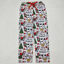 Load image into Gallery viewer, Adult Women Christmas Trees Cows Bottom Pants Pajamas
