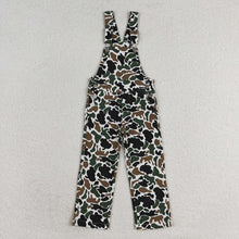 Load image into Gallery viewer, Baby Boys Kids Brown Camo Denim Strap jumpsuits Overall
