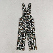 Load image into Gallery viewer, Baby Boys Kids Brown Camo Denim Strap jumpsuits Overall
