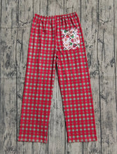 Load image into Gallery viewer, Adult Women Christmas Plaid Cartoon Pocket Bottom Pants Pajamas
