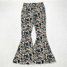 Load image into Gallery viewer, Adult Women Brown Camo Denim Bell Pants Jeans
